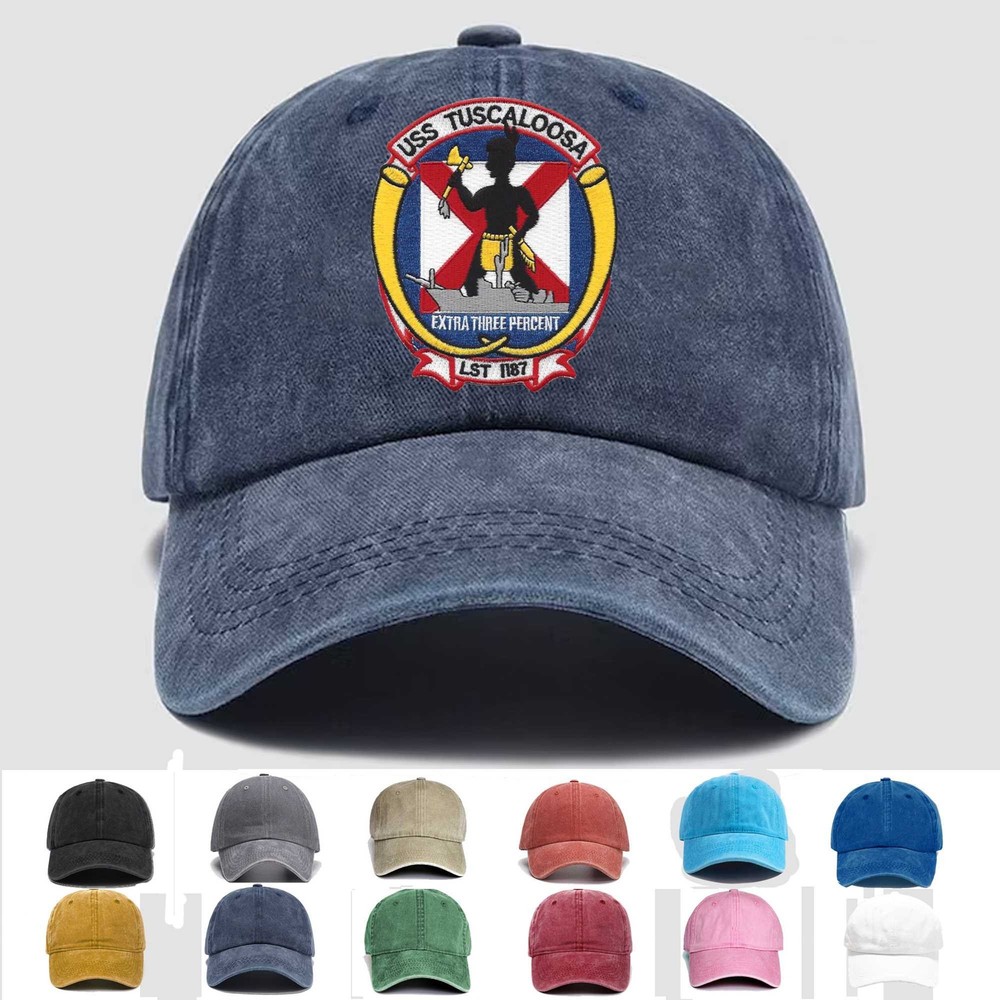 Custom Embroidered Hat LST-1187 USS Tuscaloosa, Veteran Cap, Trucker Hat, Gift