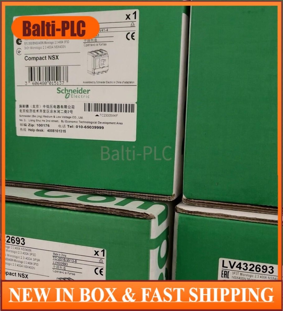 LV432693 3P 400A MIC2.3 NSX400N breakers， with box，fast shipping US Free TAX