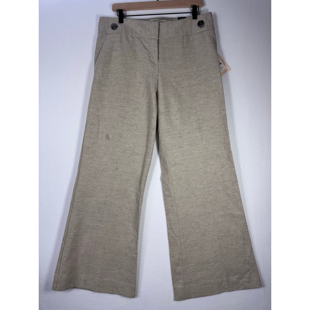 THE LIMITED Luxe Collection Cassidy Fit Wide Leg Pant Minimalist Linen Office 12