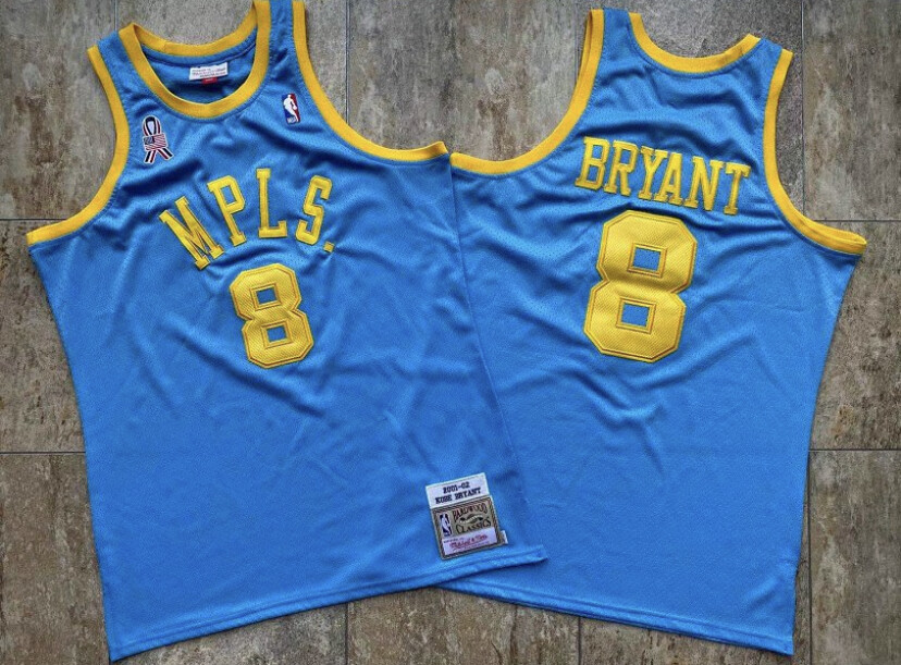 Los Angeles Lakers Kobe Bryant blue basketball retro jersey
