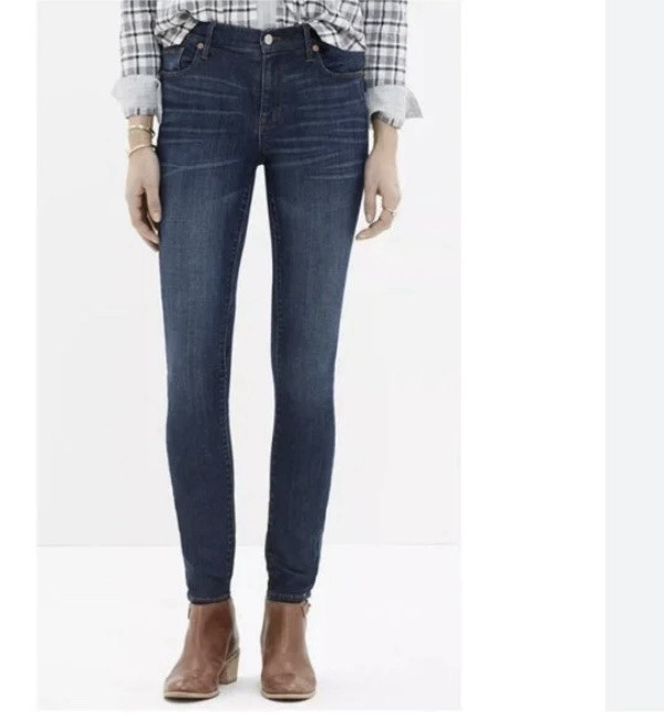 Madewell Skinny Crop Blue Stretch Denim Jeans Size 26