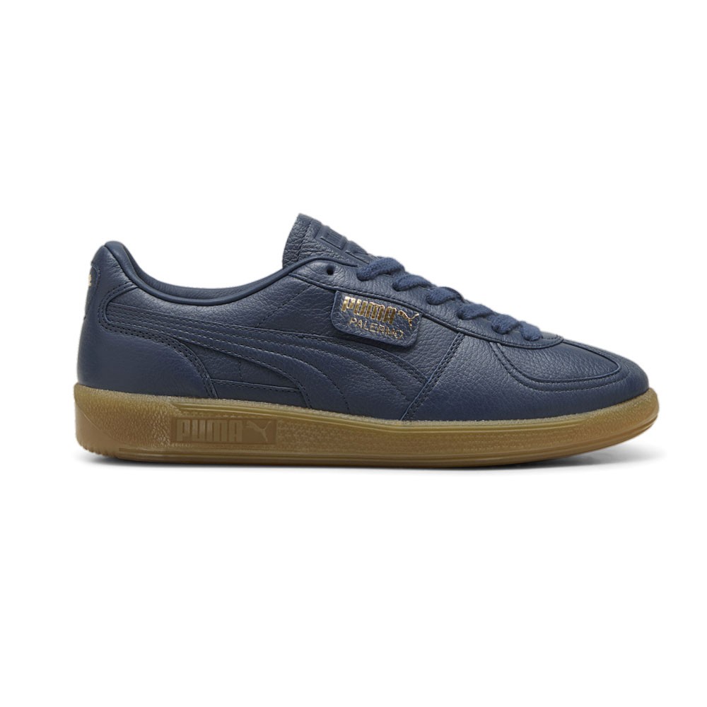 PUMA Palermo Premium Blue Lace-Up Sneakers for Men 39724602