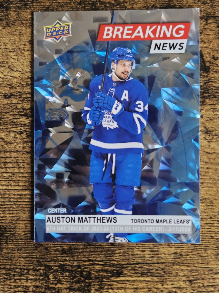 24-25 UD Series 1 Hockey Breaking News BN-27 Auston Matthews