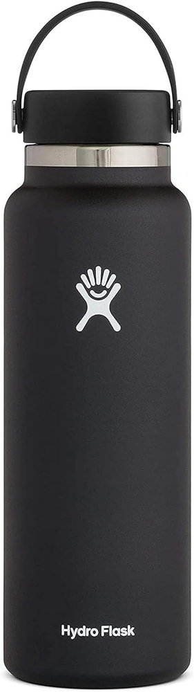 Black 40oz Wide Flex Cap Insulated Water Bottle