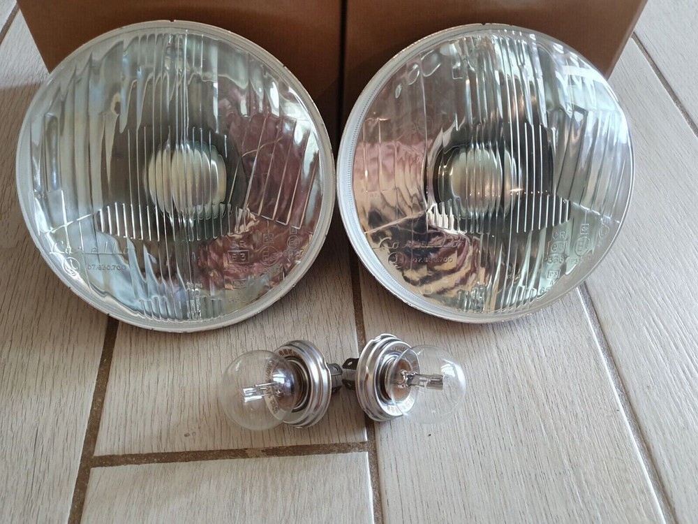 Fiat 600 D 750 headlight pair of trolley headlights