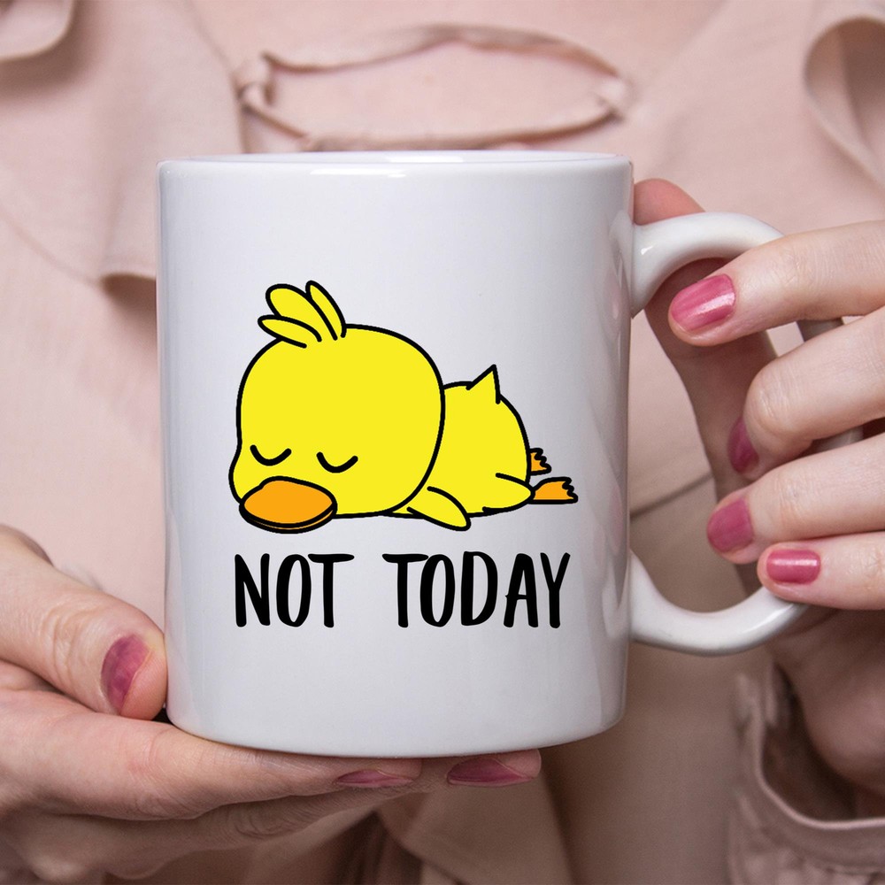 Funny Duck Lazy Not Today Coffee Mug Gift for Women
