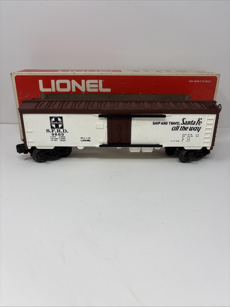 Lionel O Gauge Santa Fe Reefer Freight Car 6-9869 with Original Box