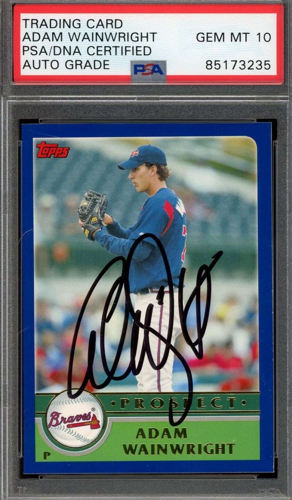 Adam Wainwright Gem Mint 10 PSA DNA Signed 2003 Topps Prospect Rookie Autograph