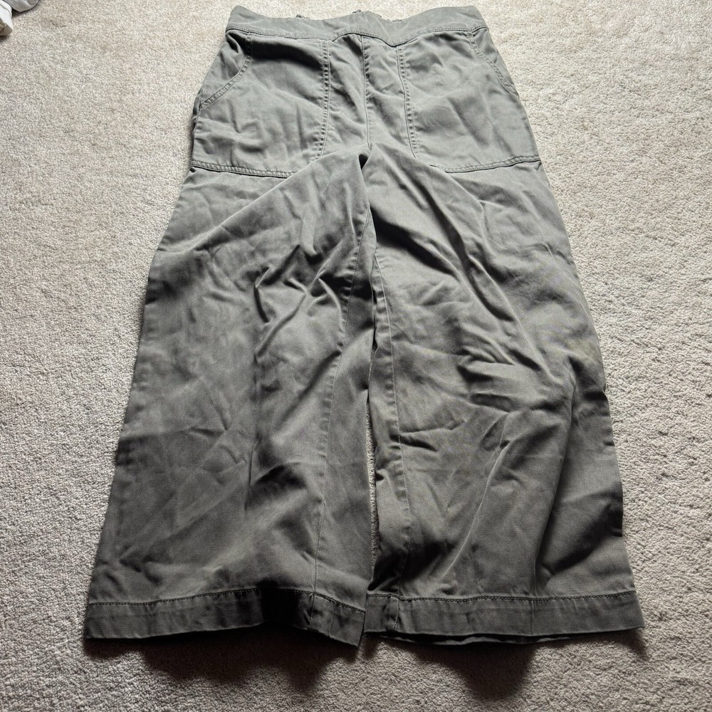 Nicole Miller Womens Brown Wide Leg Cropped Pants Size 10