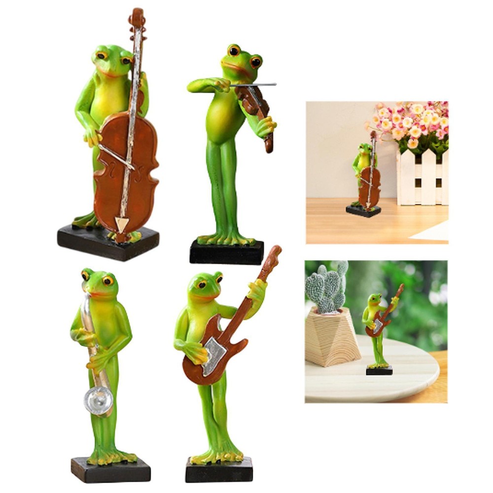Frog Statue Versatile Decoration Animal Sculpture for Shelf Desktop Entrance