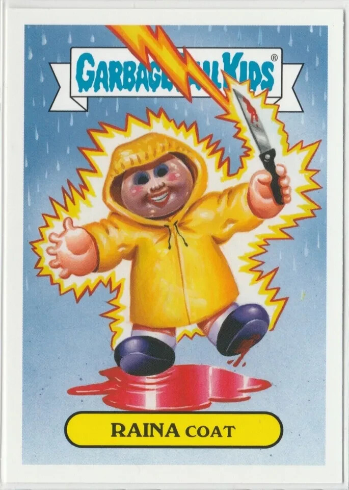 Raina Coat Garbage Pail Kids GPK 2019 Revenge Horror-ible Trading Card #1b  