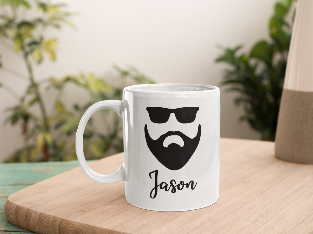 Personalized Beard Mug Funny Coffee Mug For Men  Mountain Man Gift Idea