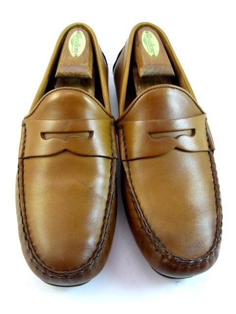 Allen Edmonds Super Sport Penny Leather Loafers in Walnut Size 7.5 EEE 453N