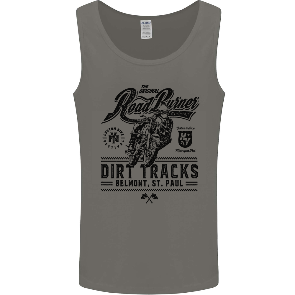 The Original Road Burner Biker Motorcycle Mens Vest Tank Top