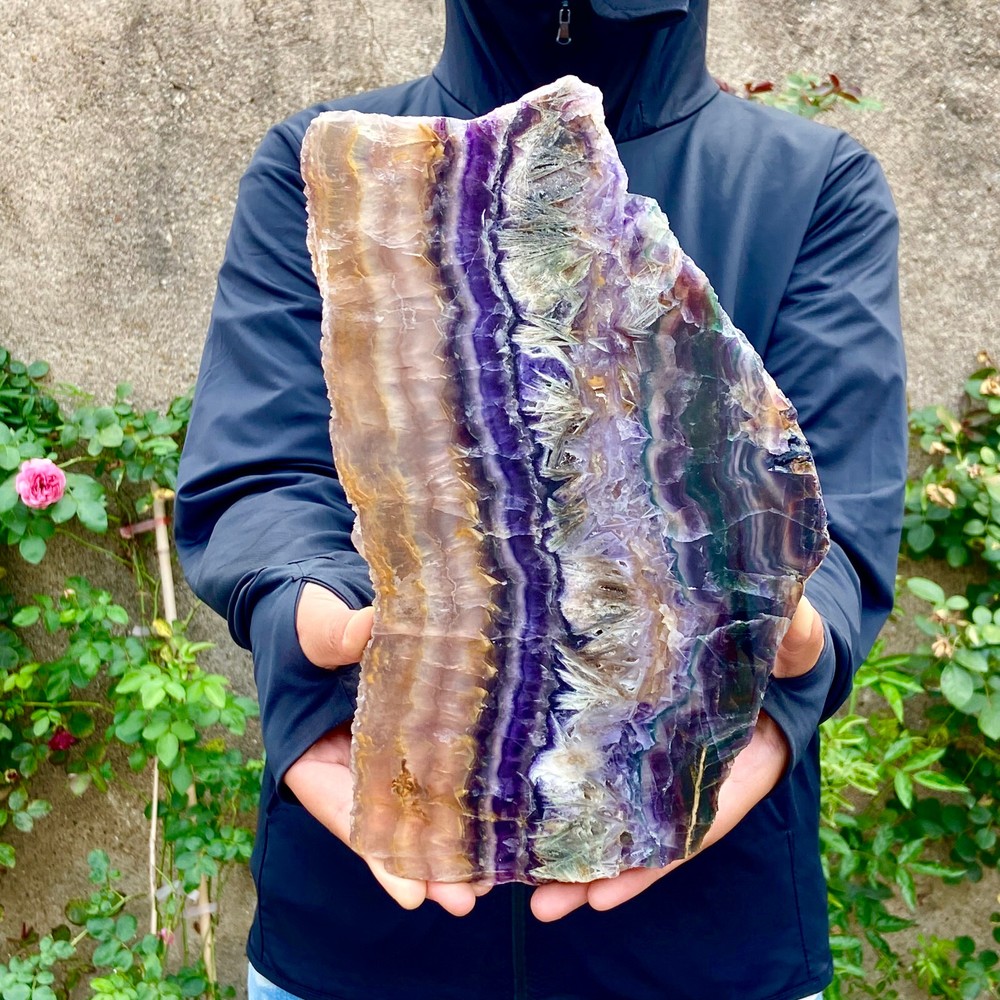 3.2LB Natural Rainbow Fluorite Crystal Flake Raw Stone Specimen  