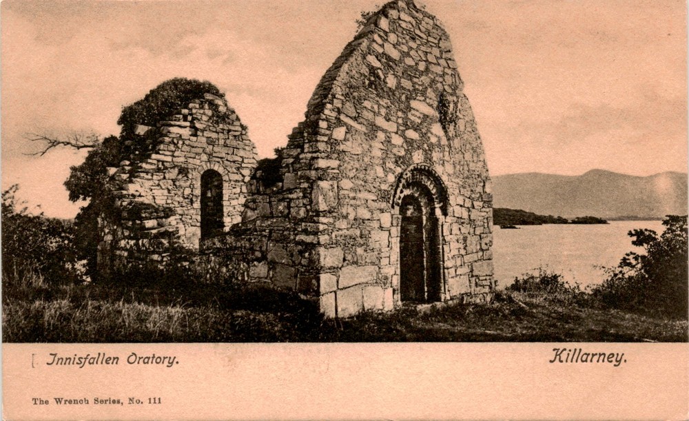 Innisfallen Oratory, Killarney, Saxony. Postcard