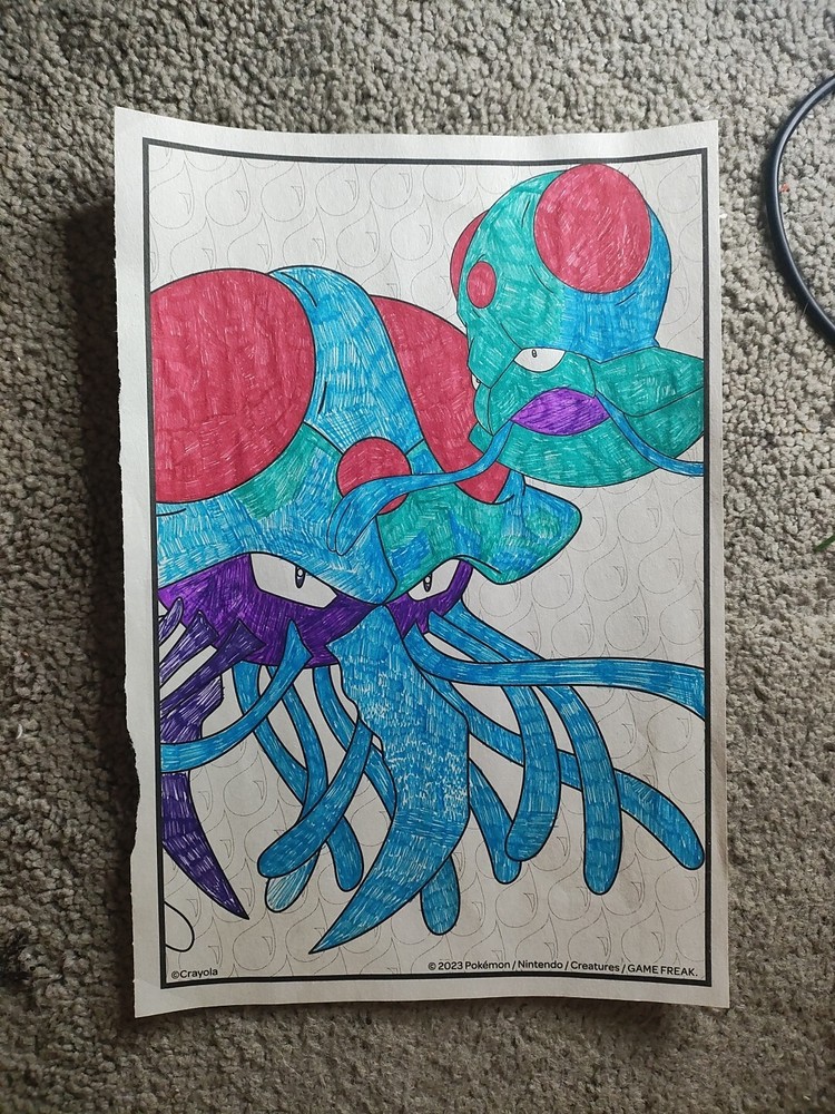 Hand Inked Pokemon Art Featuring Tentacruel and Tentacool Designs