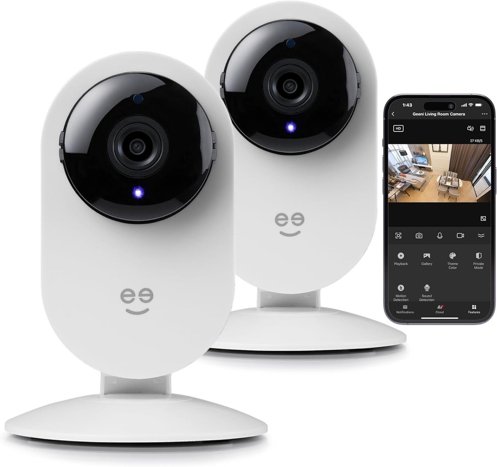 Glimpse 1080p HD Smart Camera – Indoor Home Security Camera – No Hub Requir...