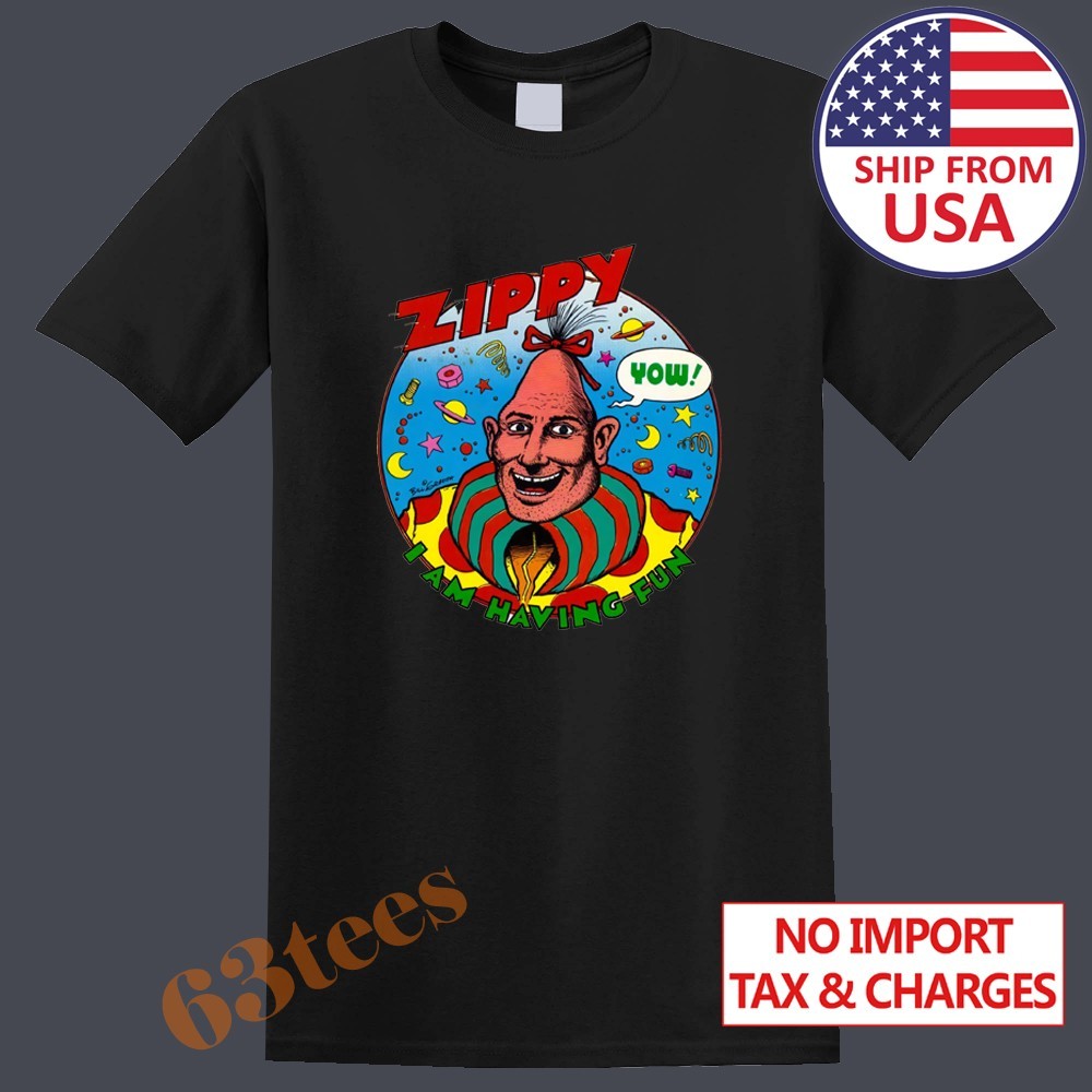 Zippy The Pinhead Movie Men's Black Size S to 3XL
