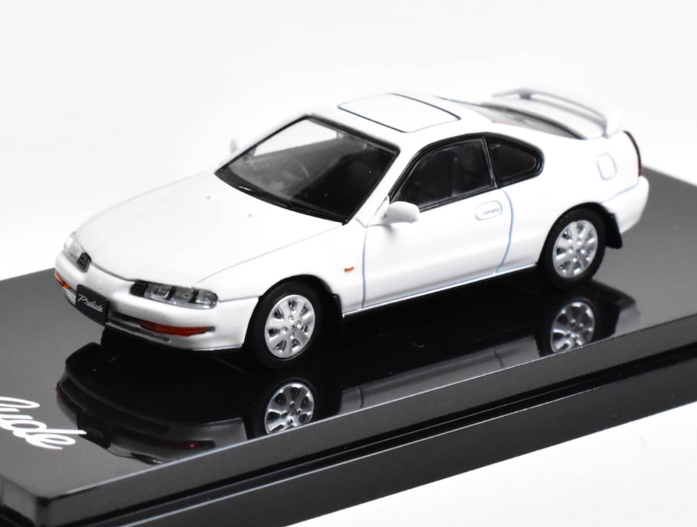 BN Hobby Japan 1:64 White Prelude Early Coupe Diecast Model Car