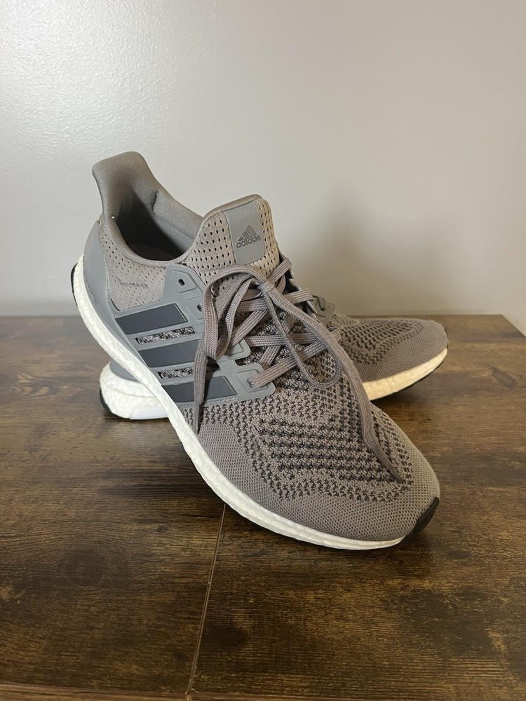 adidas UltraBoost 1.0 Men's Running Shoes Size 10, Gray/White, Athletic Sneakers