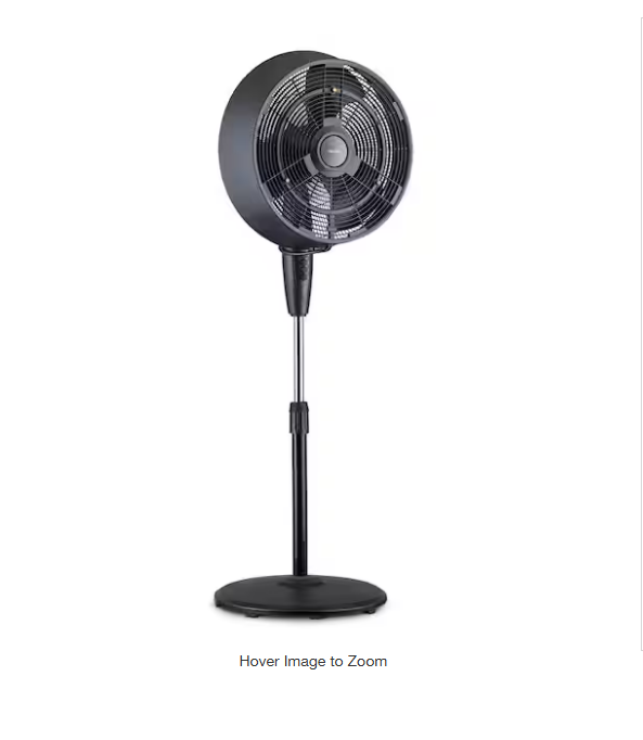 NewAir 18 in. 3-Speed Wide-Angle Oscillating Outdoor Misting Fan and -MISSING