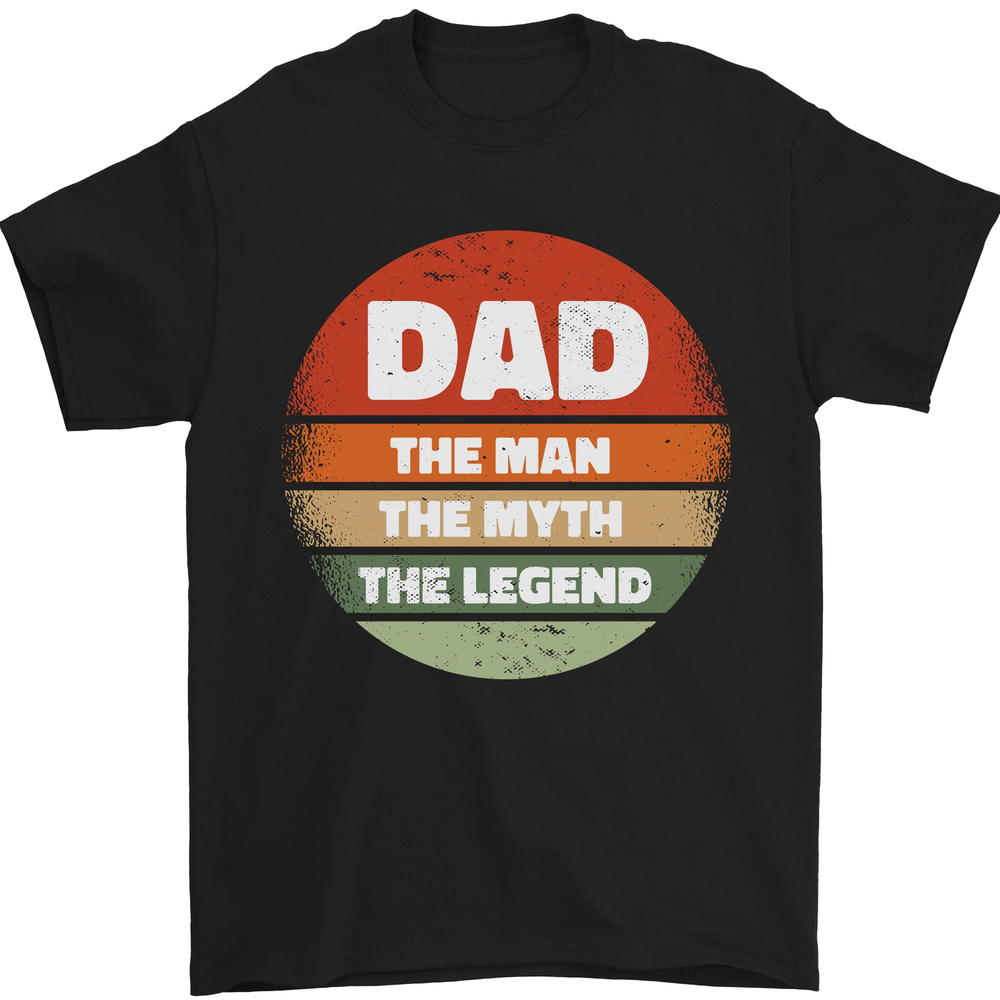 Fathers Day Dad the Man Myth Legend Funny Mens T-Shirt 100% Cotton-image