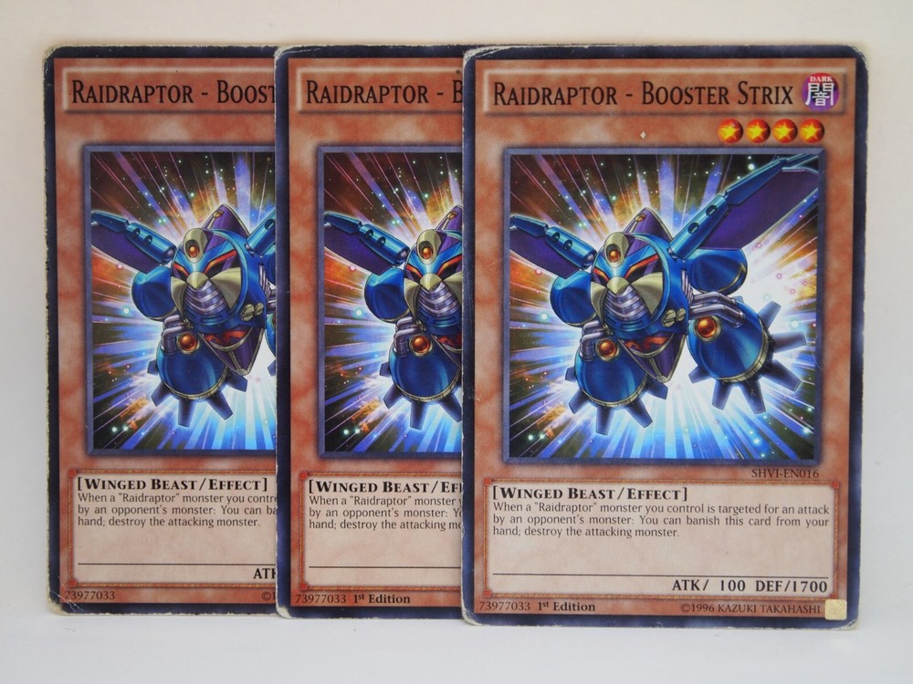 Raidraptor Booster Strix SHVI-EN016 YuGiOh MP 1st or Unlimited 3x
