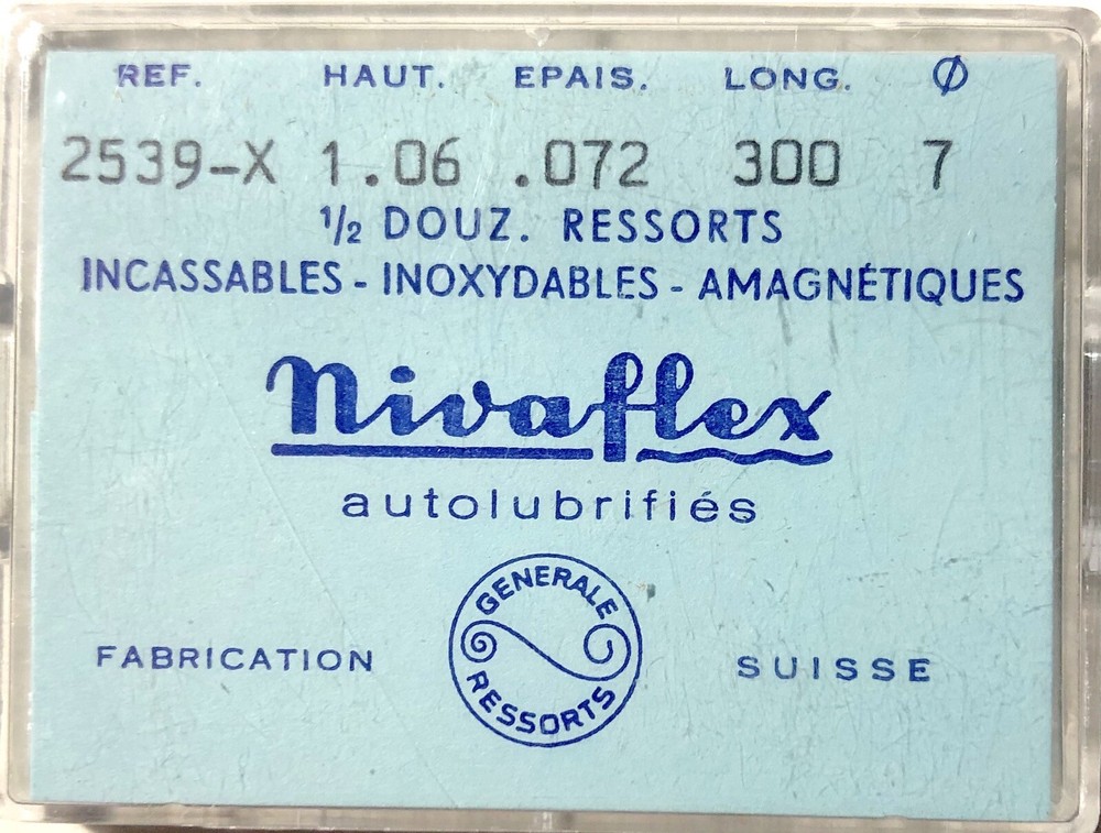 ETA 2000-2539X Mainspring 1.06x0.072mm Ø7mm 300 Units