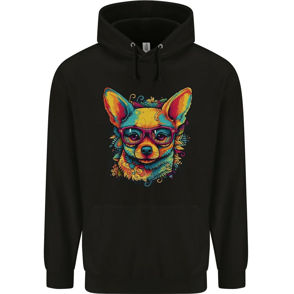 Summer Vibes Chihuahua Mens 80% Cotton Hoodie