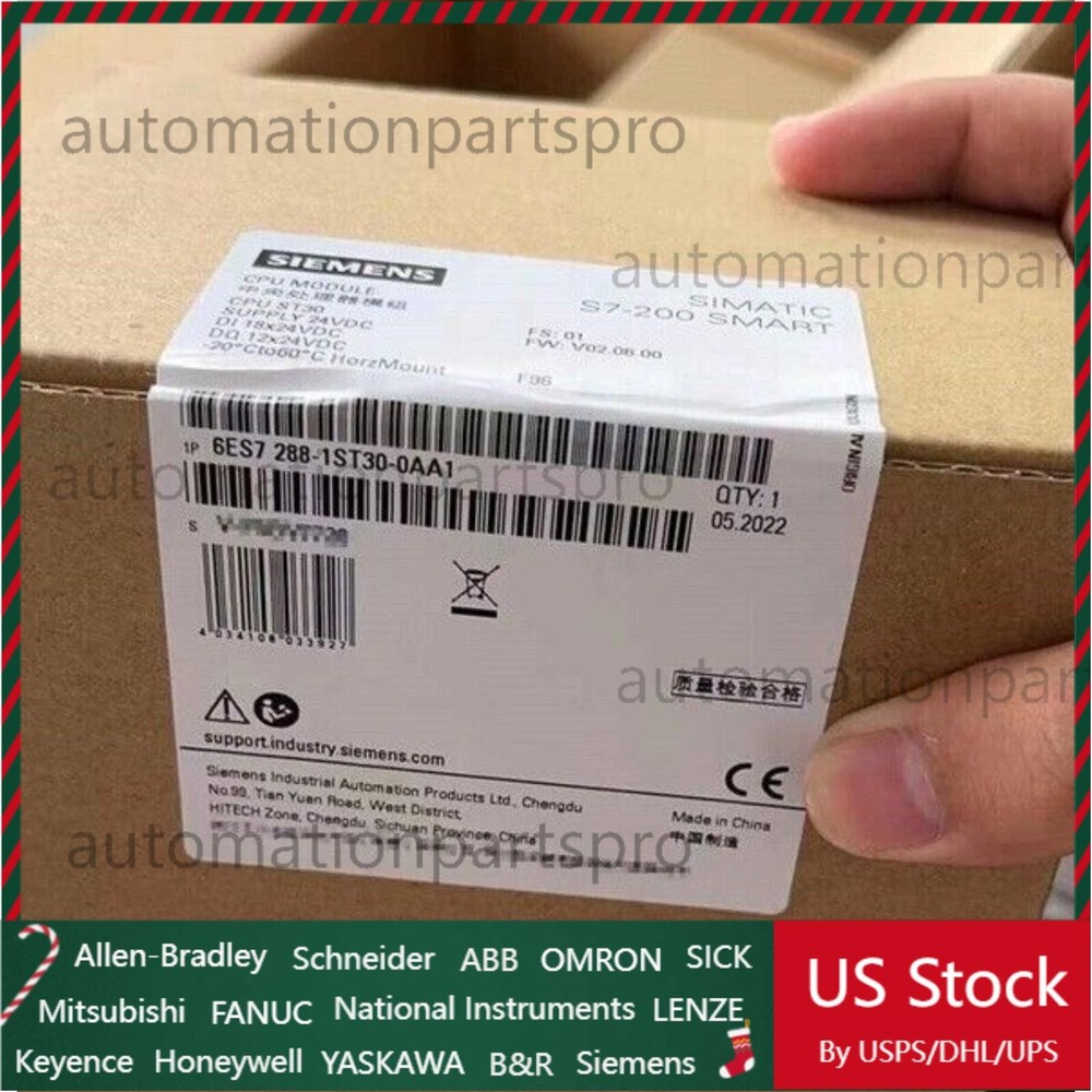 New Siemens 6ES7288-1ST30-0AA1 SIMATIC S7-200 SMART CPU ST30 6ES7 288-1ST30-0AA1