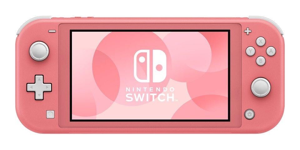 nintendo switch lite coral pink with Animal Crossing  and Stardew Valley