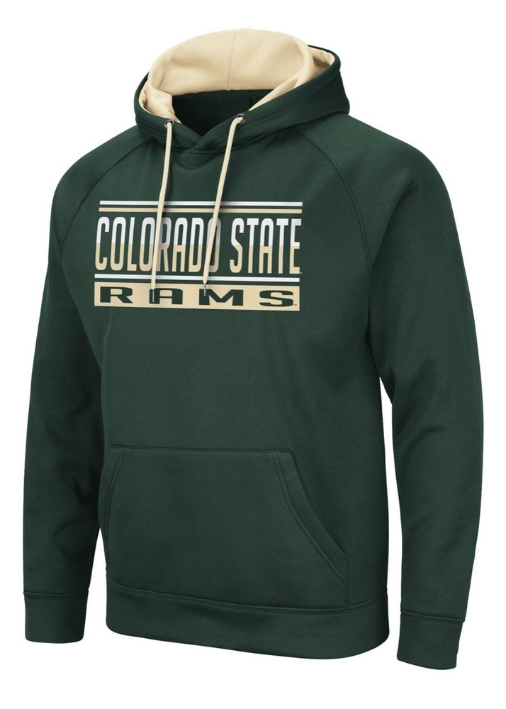 NCAA Men's Colorado State Rams Green Pullover Hoodie Sweatshirt Size Large L