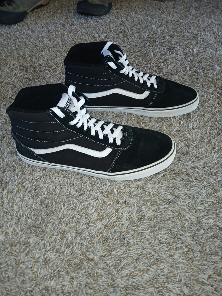 Black And White Vans, Mens Size 13