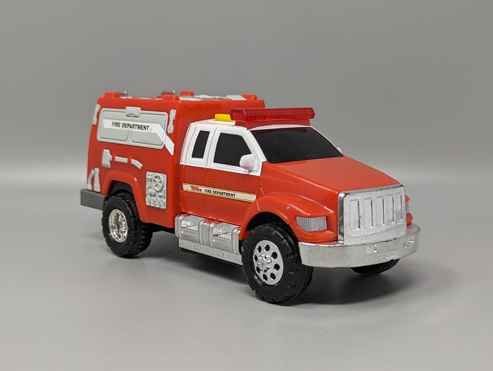 Tonka Toughest Minis Pull Back Fire Department Truck Sounds Sirens & Lights