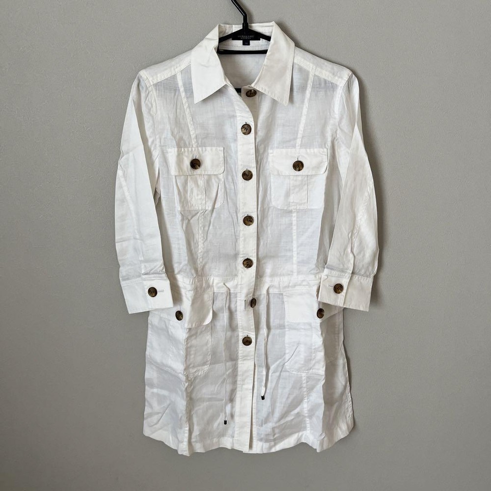 Burberry Linen Shirt Dress Woman Fashion from Japan