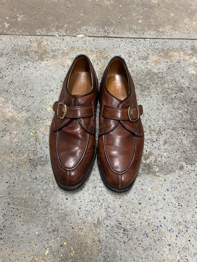 Allen Edmonds 1251 Cornell Mens 9.5 Brown Monk Strap Dress Shoes USA