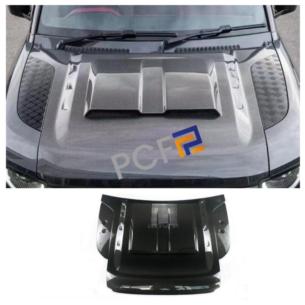 2020+ Land Rover Defender L663 90 110 Real Carbon Fiber Hood Cover