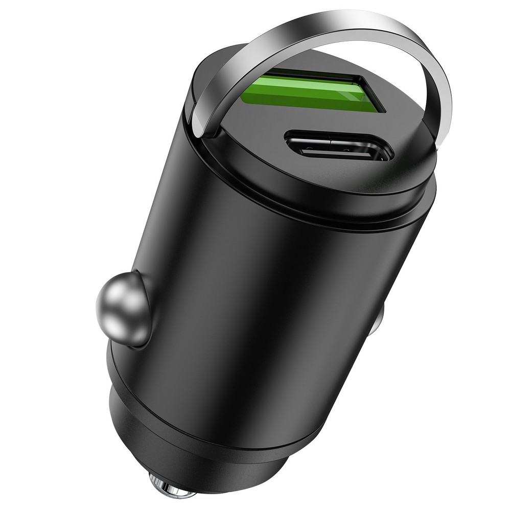 60W Super Fast Car Charger Adapter, Dual USB C PD & QC3.0 Port Smart Charger
