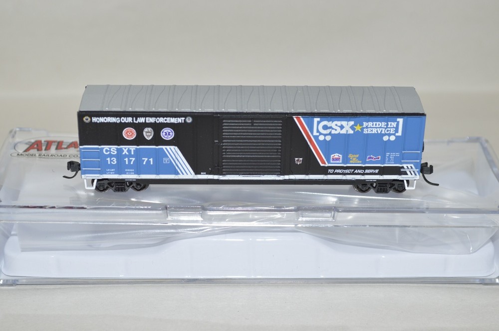 N scale Atlas CSX Transportation RR Honoring Law Enforcement 50' box car train
