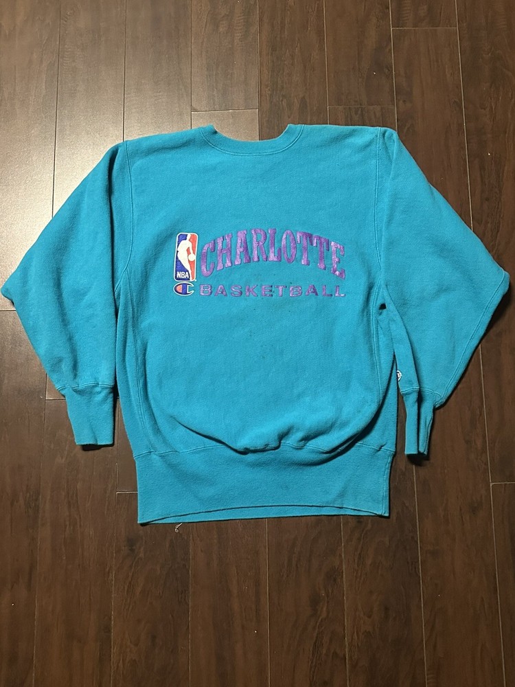 Vintage 1990s Charlotte Hornets NBA Champion Reverse Weave Crewneck