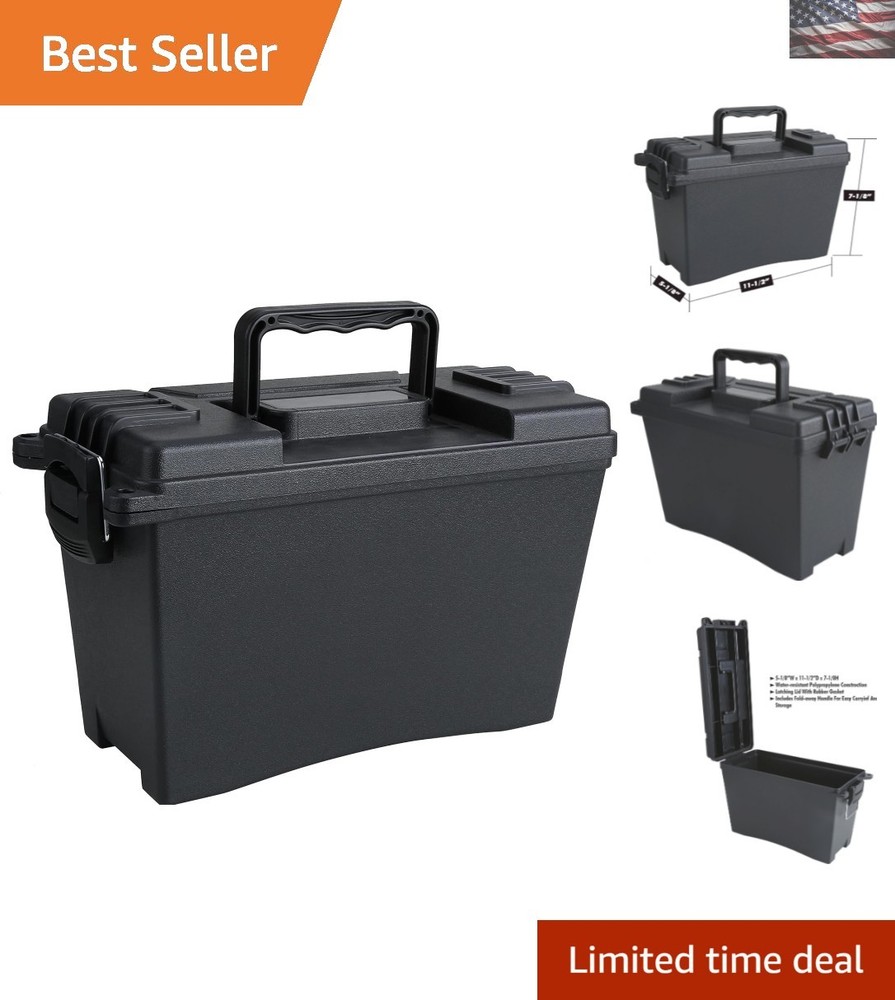 Durable Lockable Gray & Black Plastic Field Storage Box
