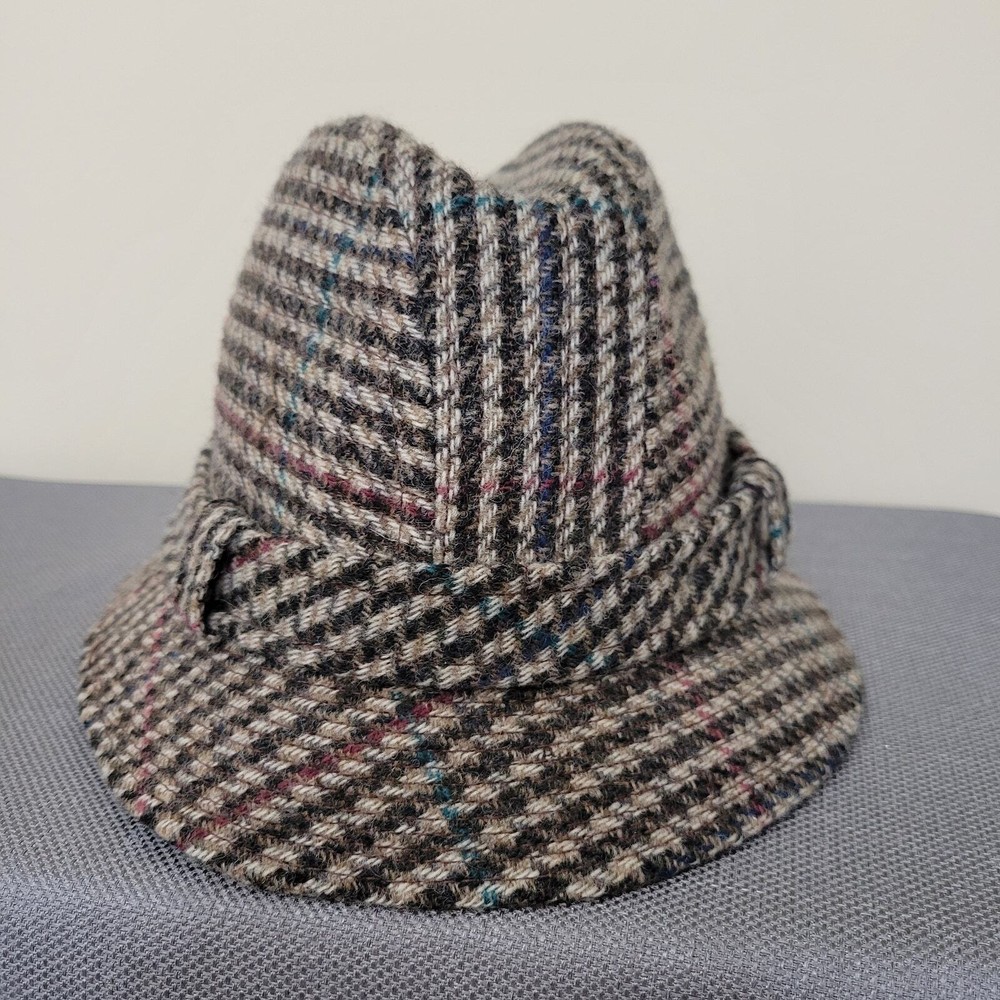 Men's USA-Made Wool Tweed Fedora Hat Size 7/56 Country Gentleman