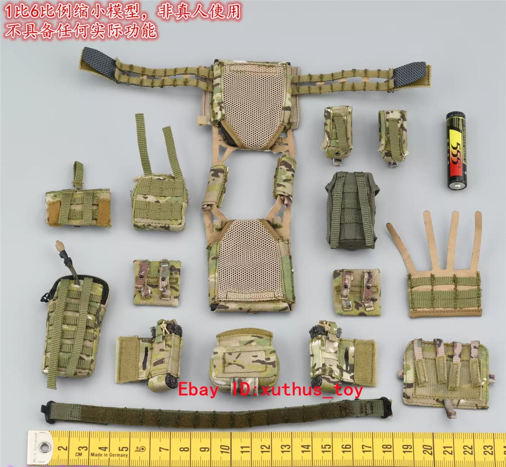 Flagset 1/6 Scale FS 73049 Reaper Squad Tactical Vest with Chest Patch and Bag