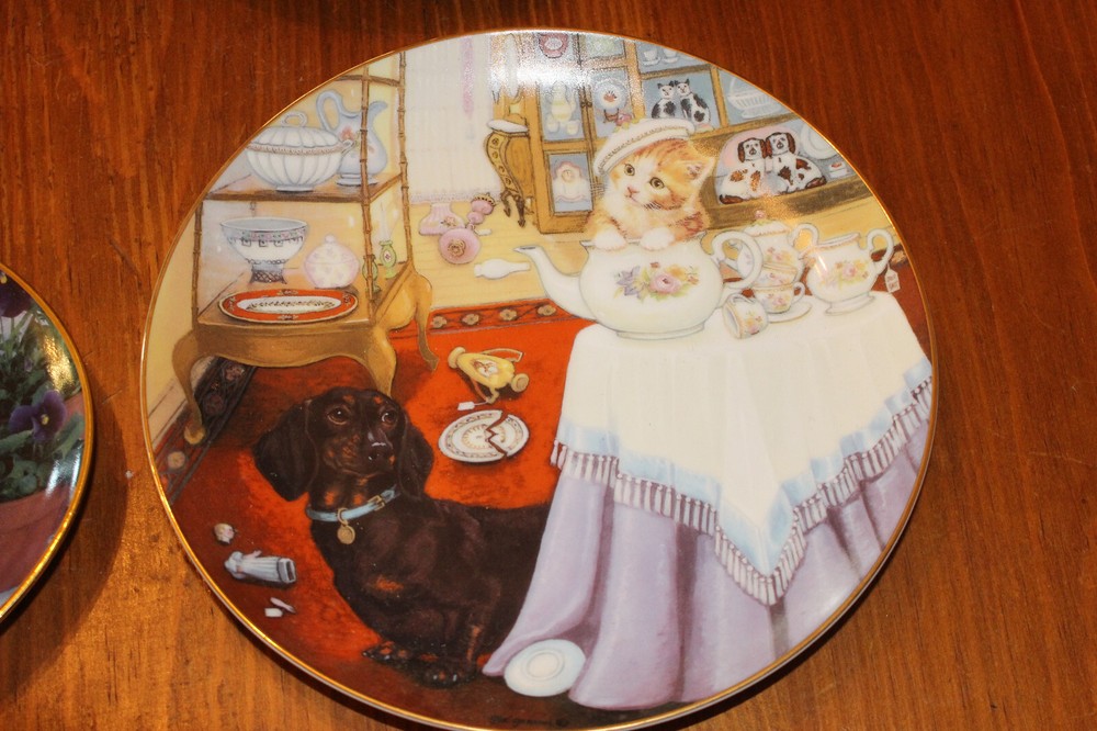 Break Time Gerrardi Little Shopkeepers Cat Dog 1990 Hamilton Collectible 0651A