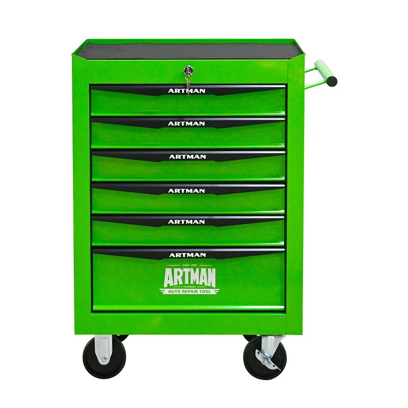 6-Drawer Heavy-Duty Rolling Tool Chest Cabinet Tool Cart Storage Box with Lock