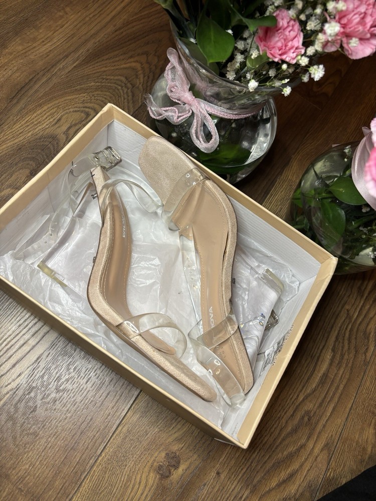 Women’s Fashion Nova clear wedged heels