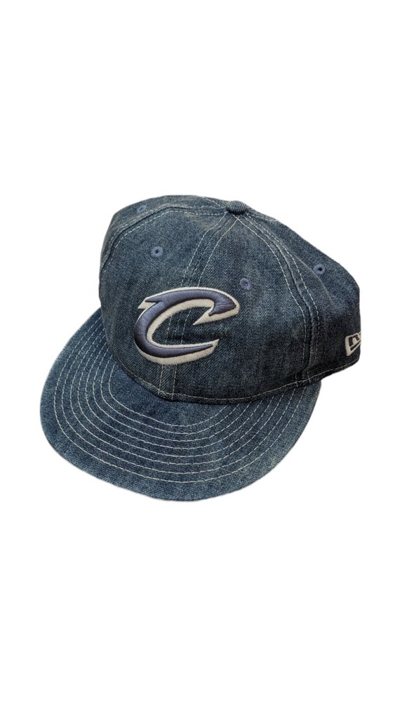 New Era Cleveland Cavaliers 9fifty Hardwood Classic Denim Hat Cap Adjustabl Blue