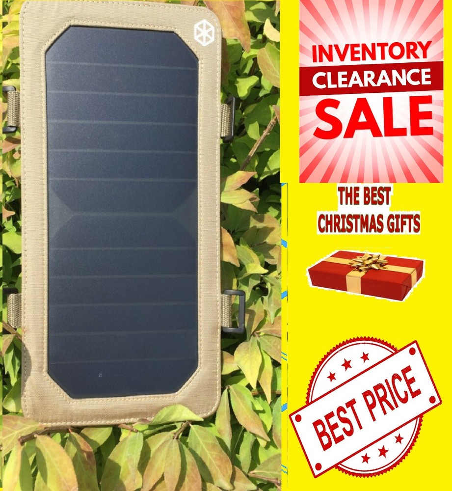 Clearance Sale Solar Panel USB for Mobil  All ANDROID Cell Tablet COLOR TAN NEW-image