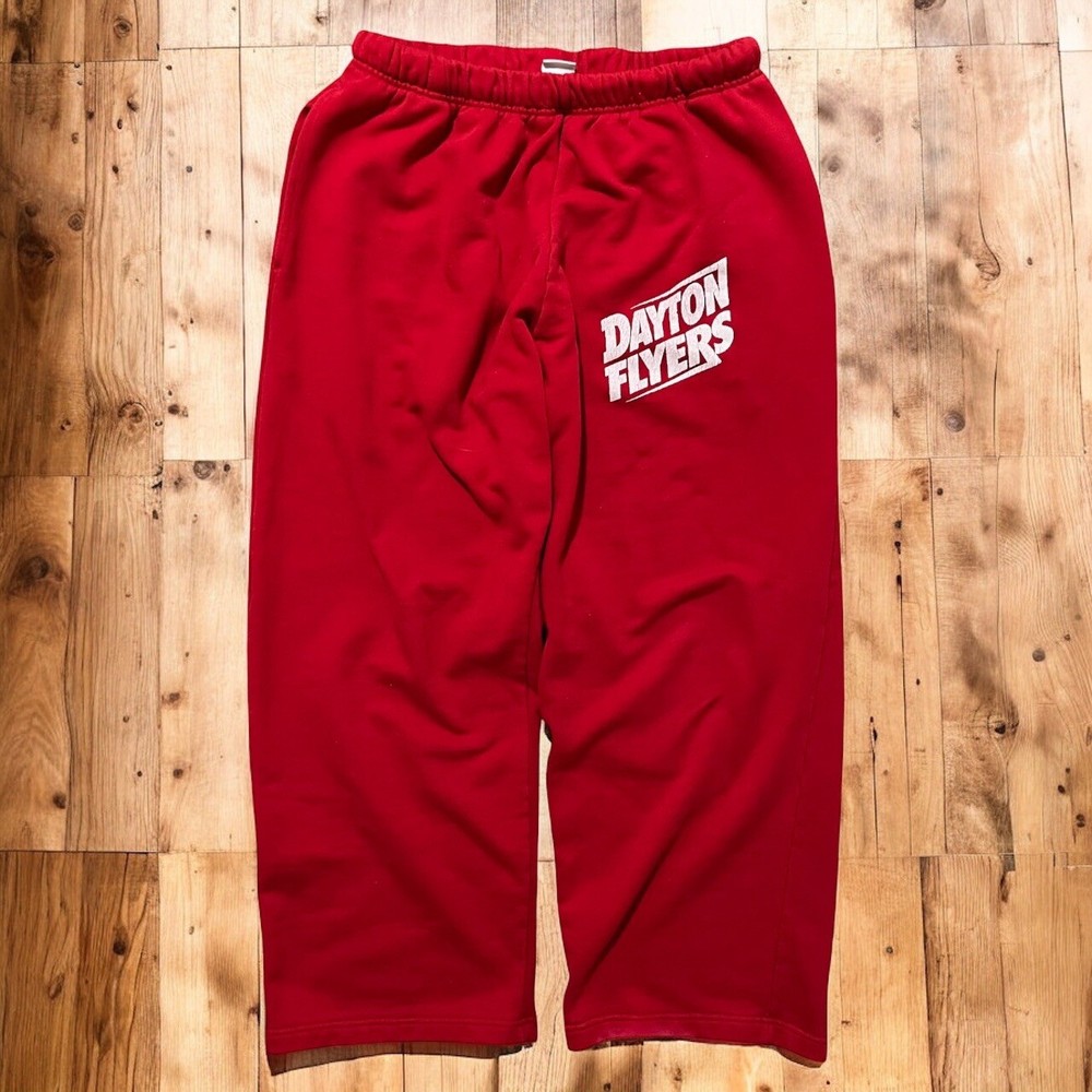 Vintage 90’s University Of Dayton Flyers Sweatpants Wide Leg College Size XL